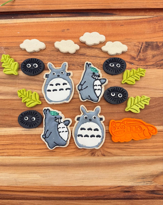 Totoro Themed Cookie Set & Reusable Treats Bag | Meat Based |Softie | 17ct | Assorted Designs
