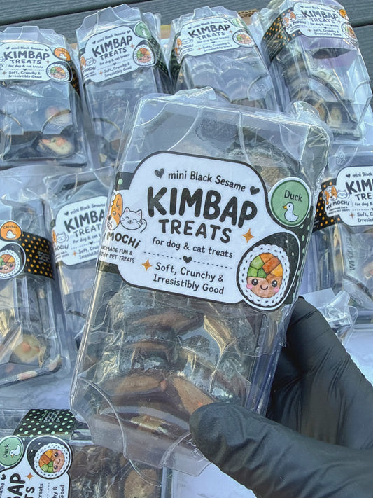 Mini Korean Black Sesame Kimbap Bites – Crunchy Meat Based, 14ct