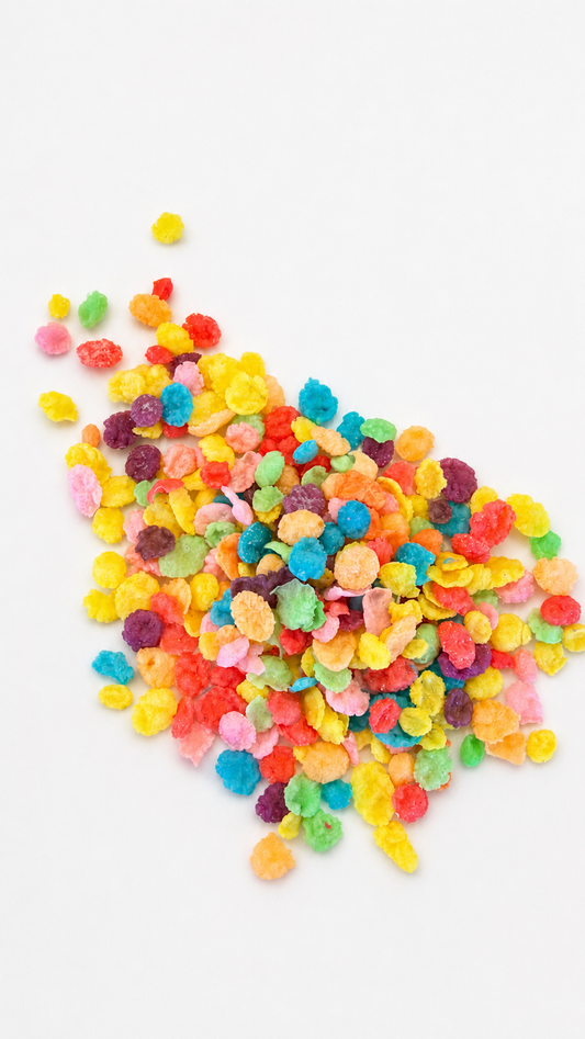 Rainbow Confetti Pet Cereals – Soft & Chewy Honey Based, 1.98oz/56g, Assorted Flavors