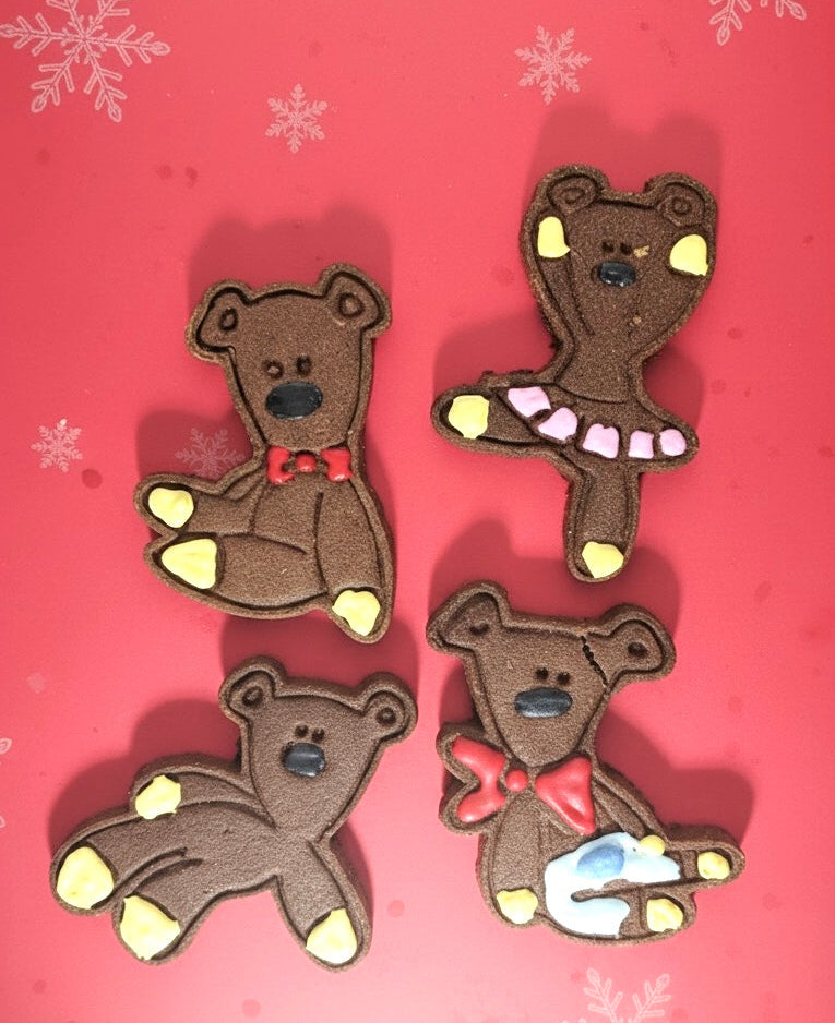 Merry Christmas Mr. Bean's Teddy | Meat Based | Softie | Assorted Flavors & Designs | 4ct