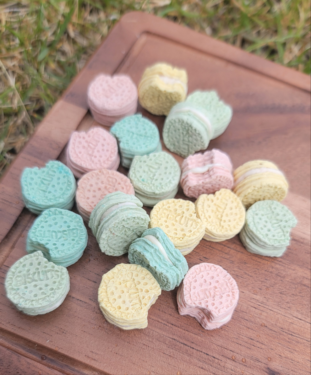 Mini Goat Milk Filled Cookies | Goat Milk Based | Crunchy | 12ct | Assorted Designs