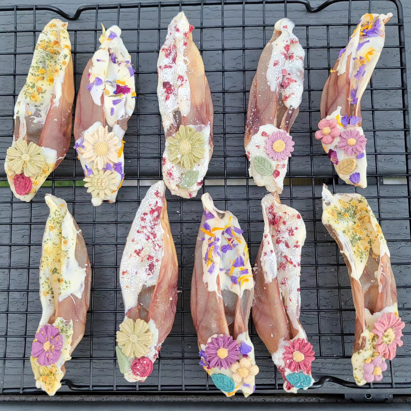 Artisan Herbal Rabbit Ears Chew & Enrichment | Meat Based |Chomper | 4ct | Assorted Designs