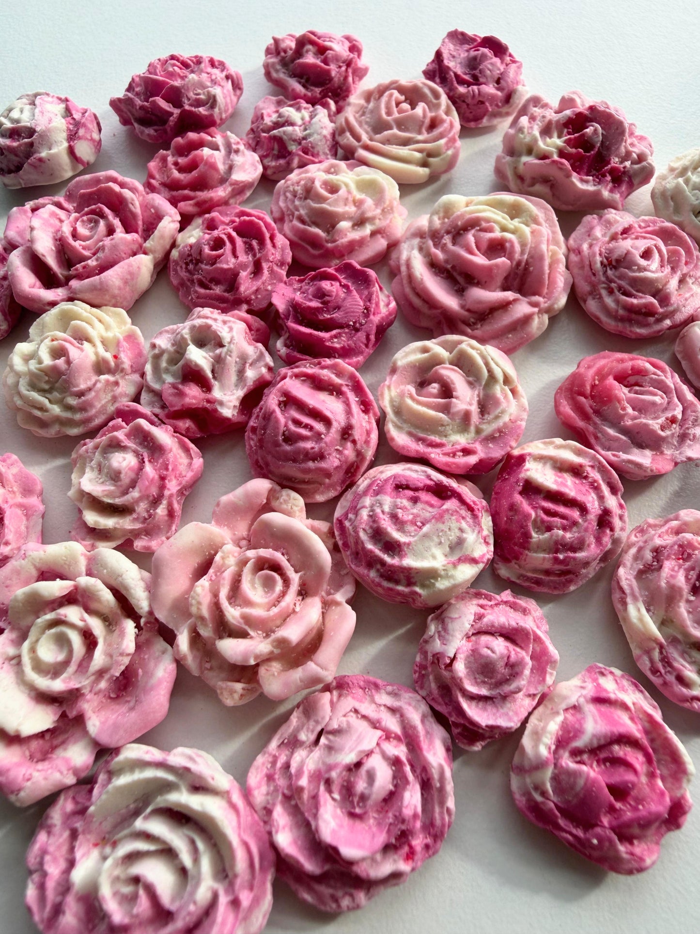 Mini Pink Rose Garden Mix | Food Toppers & Goat Milk Based | Crunchy | 1.76oz/50g Assorted Designs