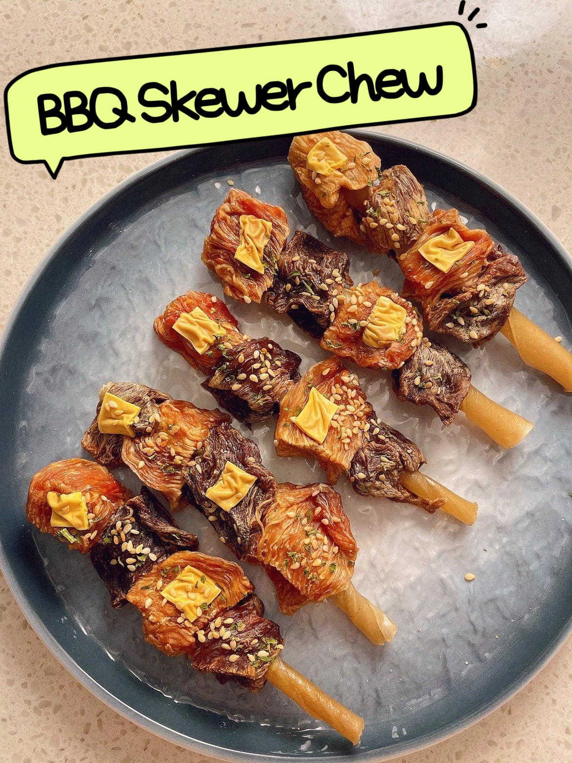 Pup BBQ Skewers (Dog Chewers)| Chicken x Duck Combo Meat Based |Chomper |1ct or 3ct