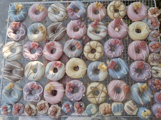 Artisan Pup Donut Pawty Set | Sugar Free Icing & Meat Based | Crunchy | 3ct or 5ct | Assorted Designs