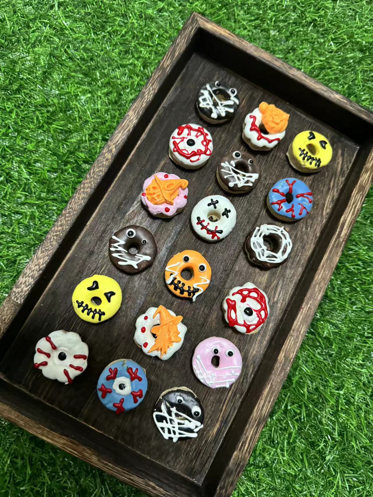 Mini Spooky Donuts| Meat Based |Crunchy |7ct | Assorted Designs