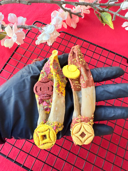 Lucky Fortune Artisan Herbal Rabbit Ears Chews & Enrichment | Meat Based | Chomper | 4ct  | Assorted Designs