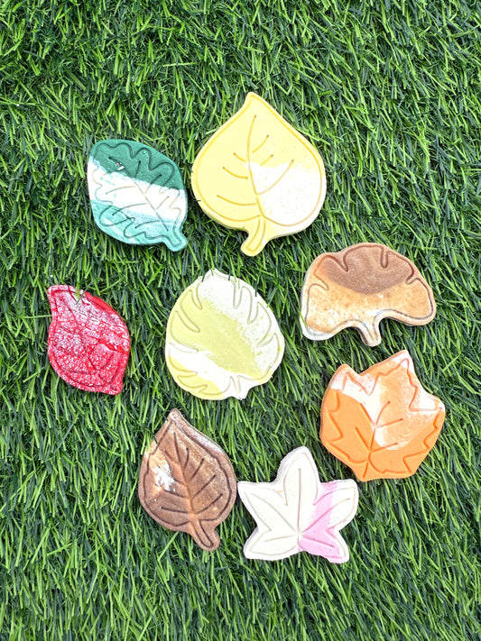 Bark & Leaf Bites | Enrichment & Toppers| Goat Milk Based | Chomper | 2.54oz, 72g| Assorted Designs