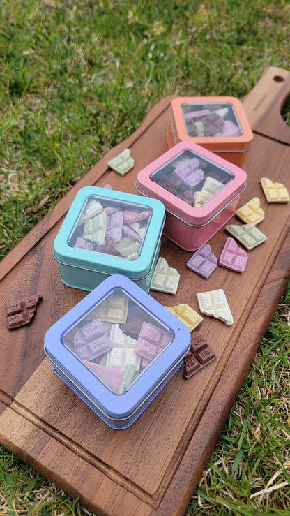 Mini 'Chocolate' with Candy Tin | Goat Milk Based |Crunchy |20ct | Assorted Designs
