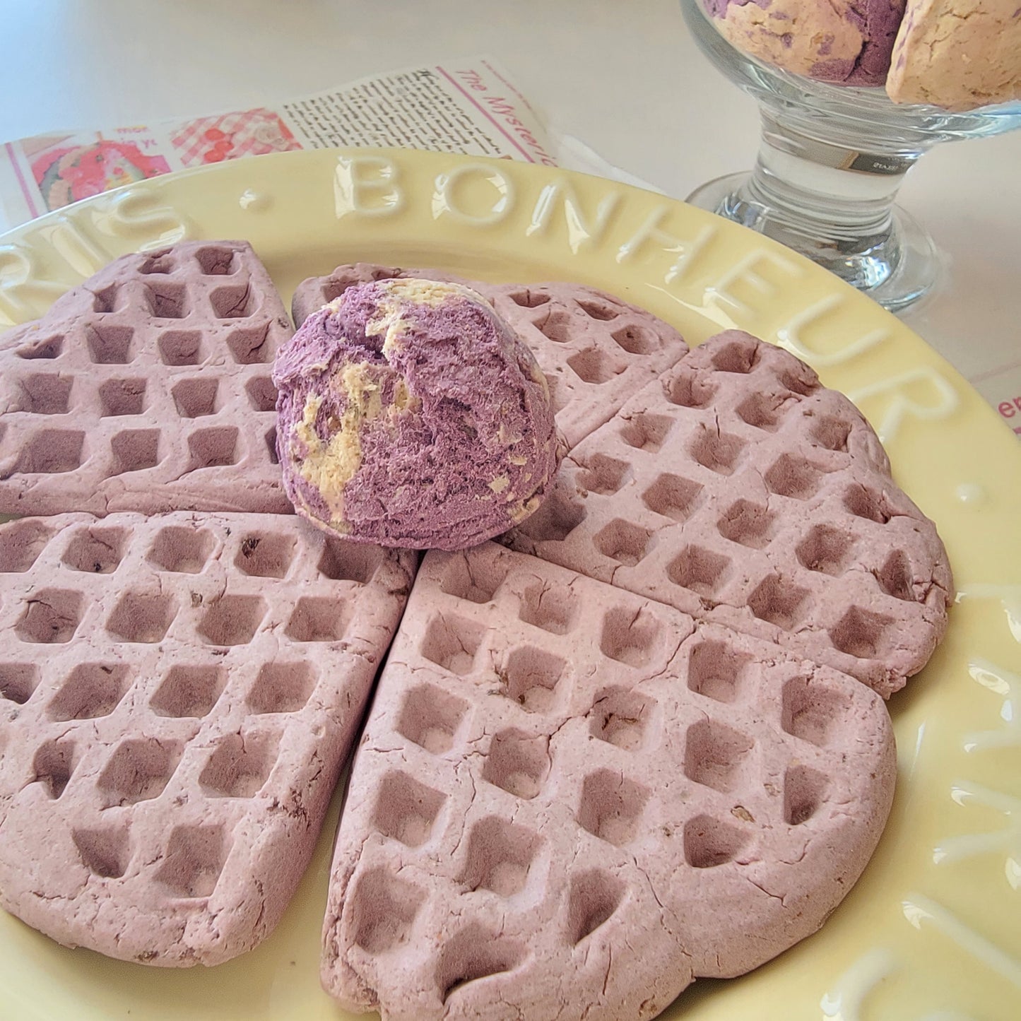 Ube Waffle & Ice Cream Topping Set, Fun Dog Treats