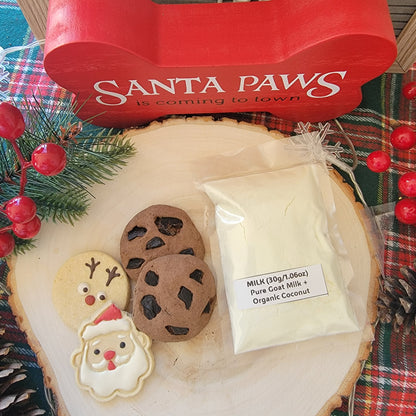 Cookies & Milk for Santa Gift Set (Life Size, Limited Edition), Dogs/Cats Meat Treats