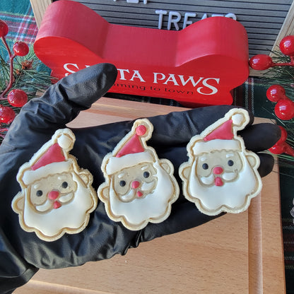 Santa Claus Hand Decorated Cookies| Meat Based |Softie | 5ct/set