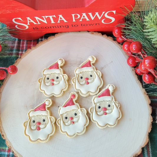 Santa Claus Hand Decorated Cookies, Dog/Cats Treats, 5ct/set