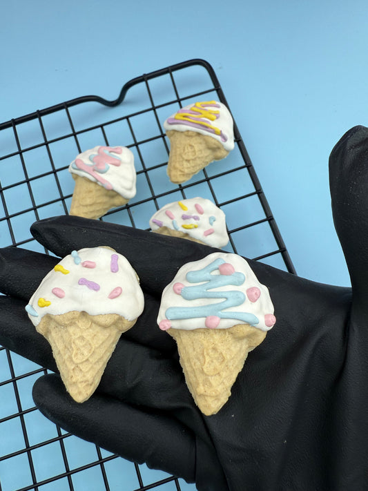 Mini Ice Cream Cones | Meat Based |Softie | 10ct | Assorted Designs | Reco for small breeds