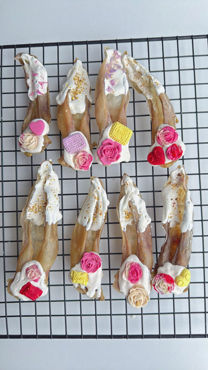 New! Artisan Rose Herbal Rabbit Ears Chew & Enrichment | Novel Meat Based |Chomper | 4ct  | Assorted Designs