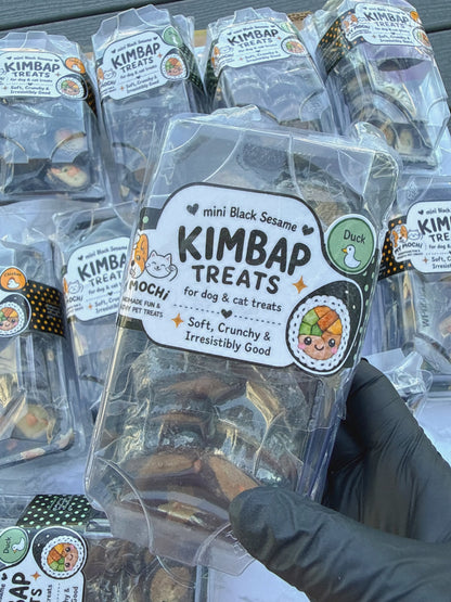 Mini Korean Black Sesame Kimbap Bites | Chicken or Duck | Meat Based | Soft Crunchie | 14ct