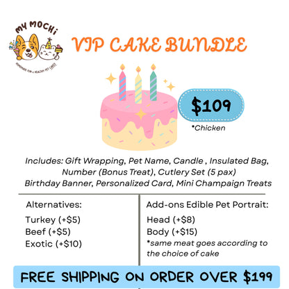 Macaron Cake Bundle (3 Tiers) | Dog & Cat Cake | Special Cake for the Special Paw | Organic Yogurt X Meat