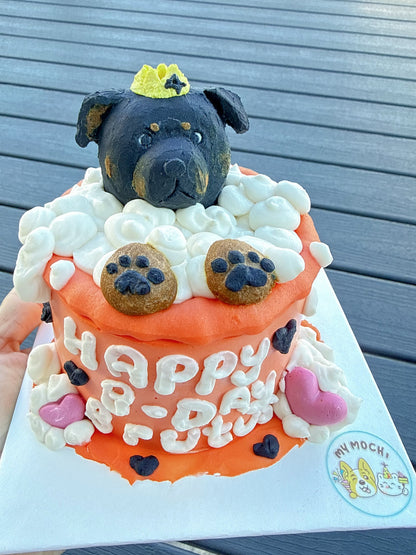 Custom Royal Bubble Bath | Bespoke Meat Cake Bundle | Dog & Cat Cake | Homemade Plant Based Cream Cheese X Meat