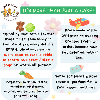 Macaron Cake Bundle (3 Tiers) | Dog & Cat Cake | Special Cake for the Special Paw | Organic Yogurt X Meat