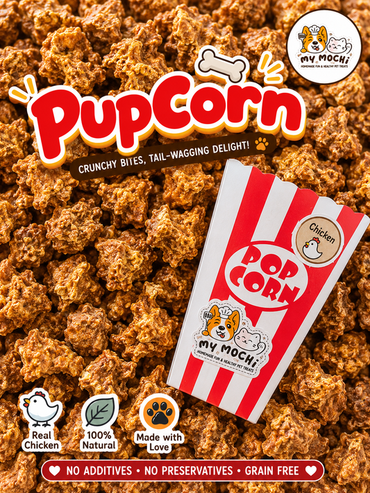 Pupcorn Chicken or Duck | Meat Based | Crunchy For Dog | 130g/4.6oz