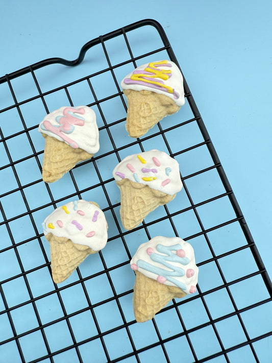 Mini Ice Cream Cones | Meat Based |Softie | 10ct | Assorted Designs | Reco for small breeds