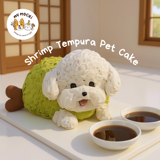 Shrimp Tempura Sculptured Cake Bundle | Dog & Cat Cake | Special Cake for the Special Paw | Homemade Plant Based Cream Cheese X Meat