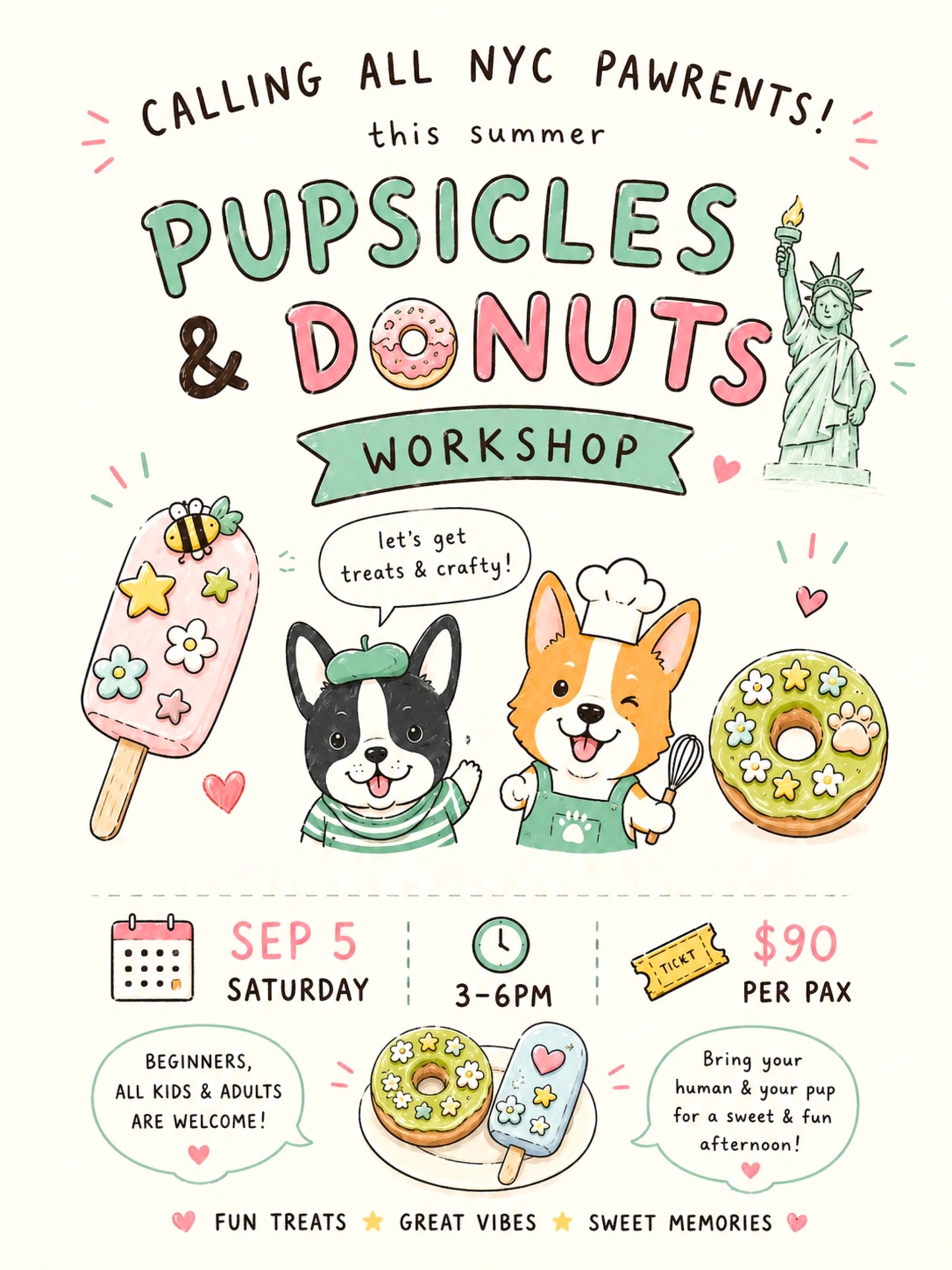 NYC Summer Pupsicles Doggy Treats Workshop @ NYC Sep 5, 3-6pm