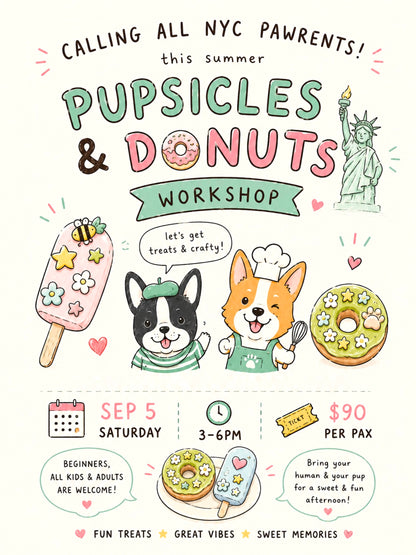NYC Summer Pupsicles Doggy Treats Workshop @ NYC Sep 5, 3-6pm