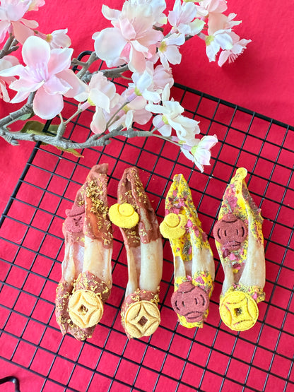 Lucky Fortune Artisan Herbal Rabbit Ears Chews & Enrichment | Meat Based | Chomper | 4ct  | Assorted Designs