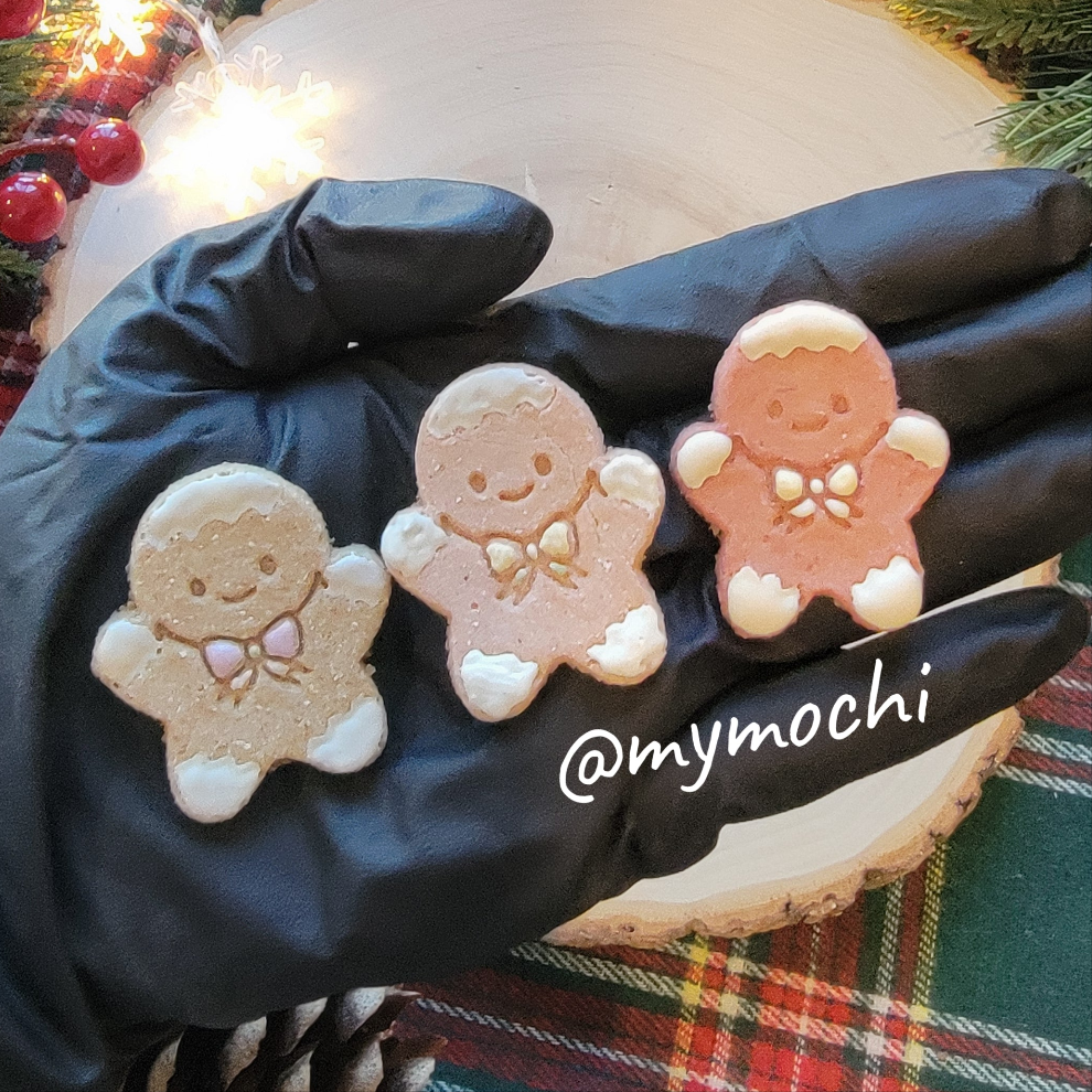 Mini Gingerbread Men, Pet Meat Cookies, Dogs/Cats, Soft texture for smaller breeds, 5ct/set