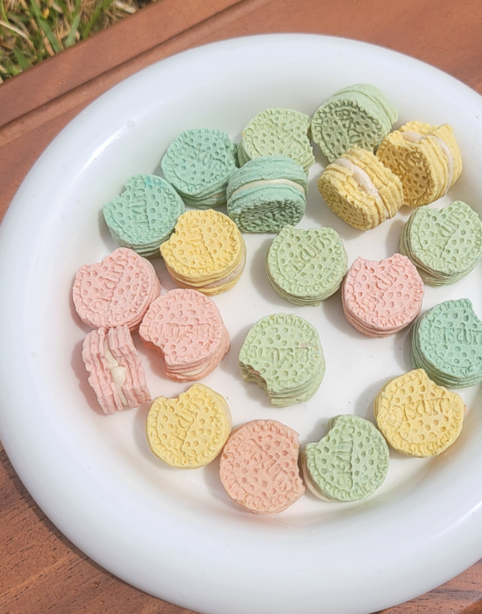 Miniature Mixed Goat Milk Filled Cookies (mini bite size), 12ct, assorted colors