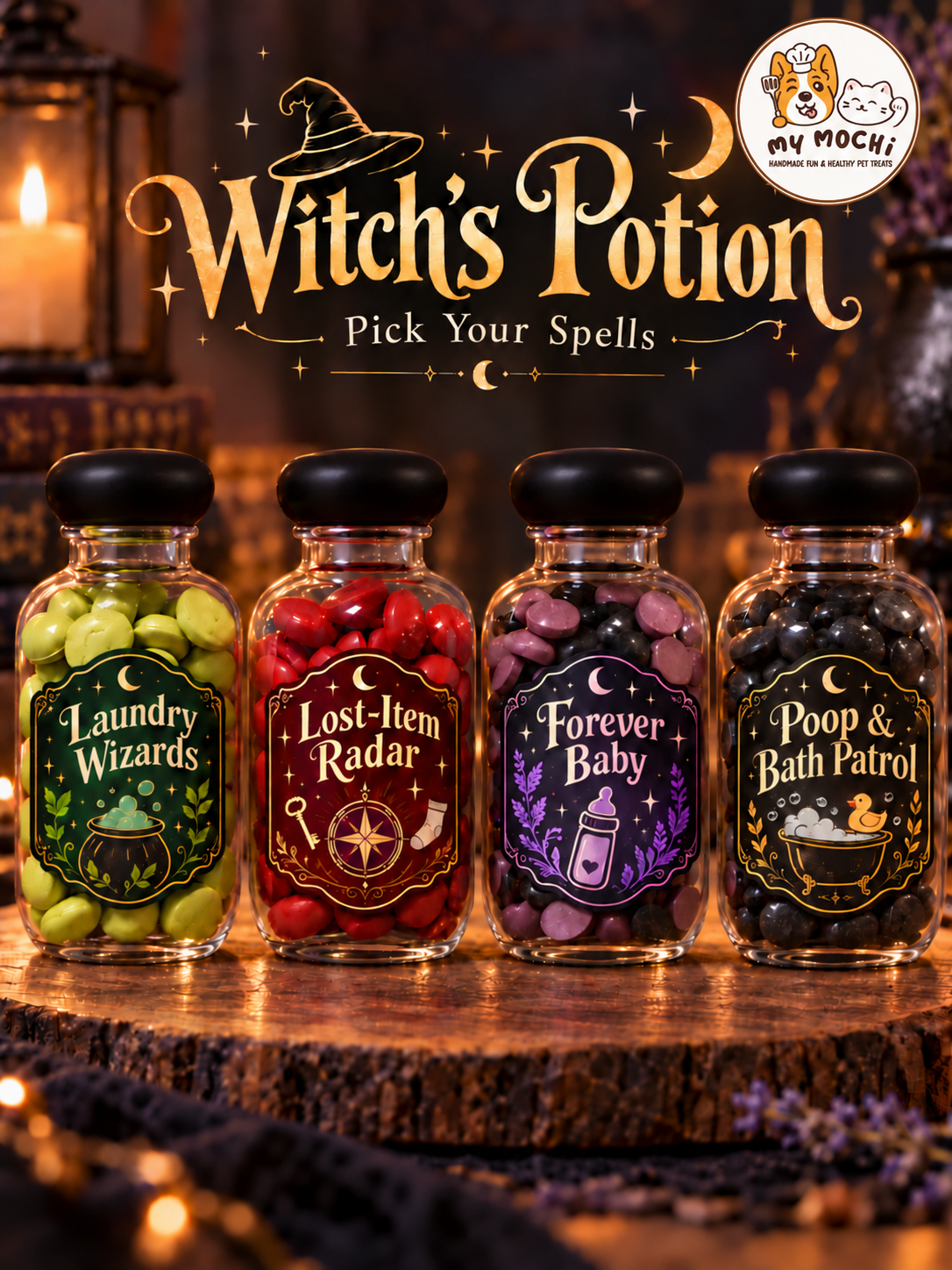 Witch's Potion & Pick Your Spells, Halloween Limited Edition, Cat & Dogs Treats, 30-60g