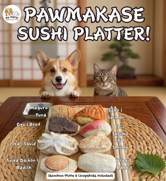Pawmakase Sushi Platter At Home (Life-size) | Softie & Crunchy | Whole Set 8 Kinds | LIMITED EDITION