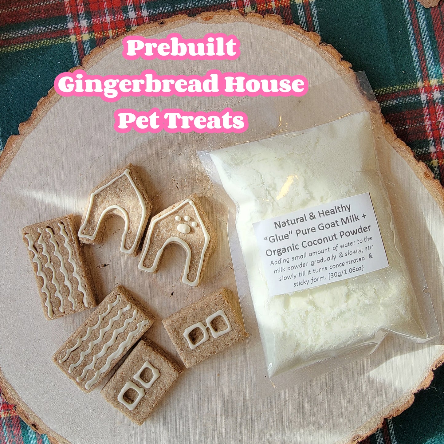 Miniature Gingerbread House Fun Kit, Dogs/Adult Cats (Made from Meats)