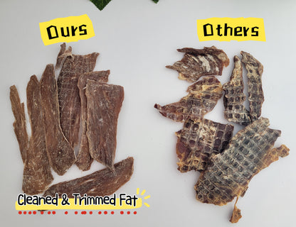 Homemade Real & Natural Duck Jerky Dog/Cat Treats (removed fat, no mixed unknown meat powders source, rich in protein)