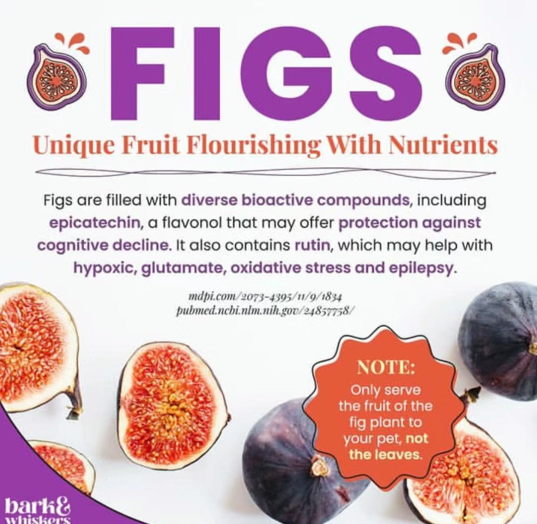 Dog Safe Figs, Sugar Free, Enrichment Toppers (0.5oz/15g)