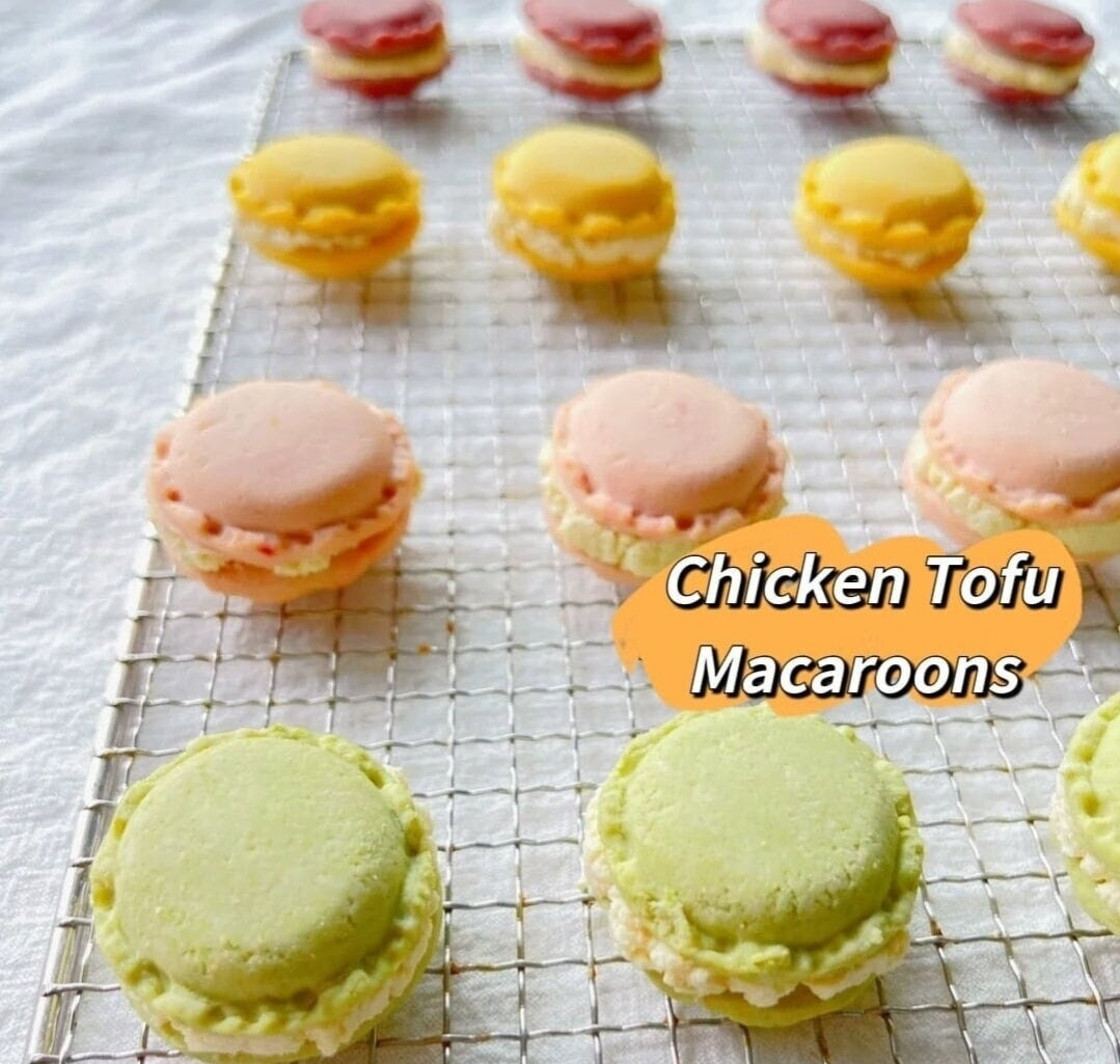 Tofu Macarons Dog/Cats Treats, Handmade Healthy Pet Treats, toppers, enrichment, lick mat, 8ct