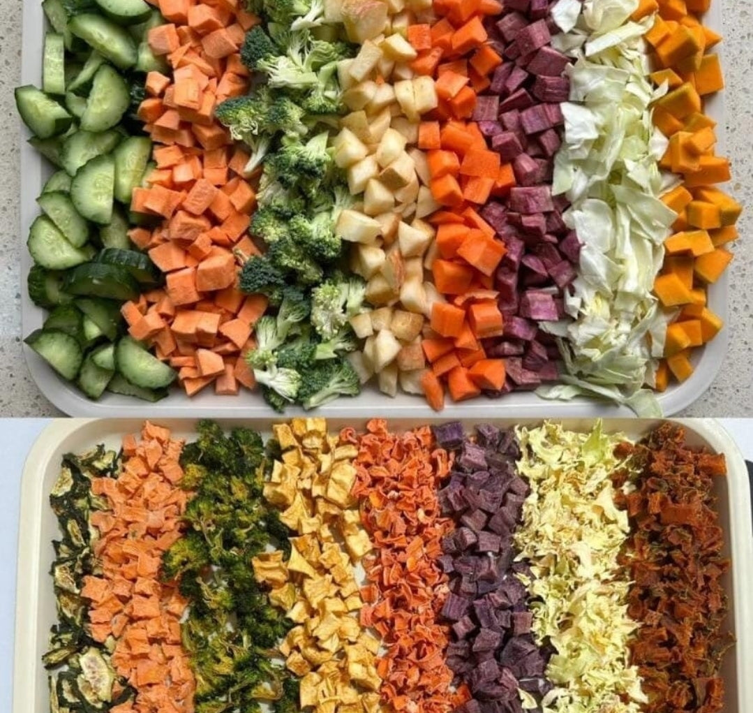 Eat The Rainbow, Mix 9x Superfoods Rainbow Veggs & Fruits, Homemade Healthy Dog/Cat Food Toppers (Designed for Pet Overall Health Wellness)