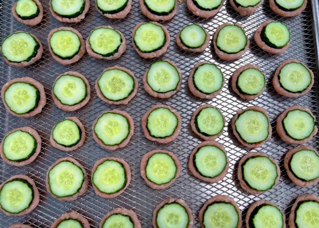 Duck Cucumbers Bites, Homemade Healthy & Clean Dog/Cat Treats, (quality protein, Low calories, Healthy Digestion), 2oz