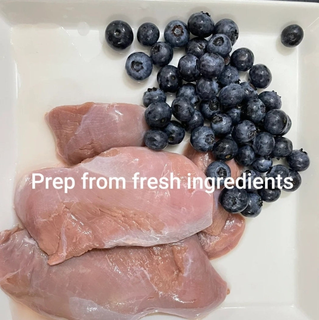 Duck Blueberries Bites, Healthy Homemade Dog Treats, 2oz (High Quality Protein, antioxidant, good for pups' eye health)