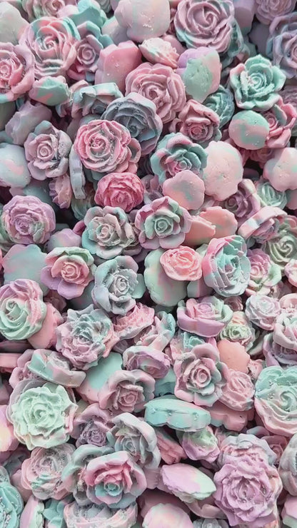 Mini Unicorn Roses Mix | Food Toppers & Goat Milk Based | Crunchy | 1.76oz/50g Assorted Designs