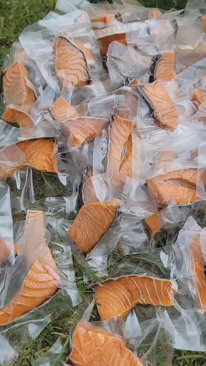 Norwegian Salmon Fillet (Skin-On)| Omega & Premium Quality | Seafood Based |Softie | 2.8oz/80g