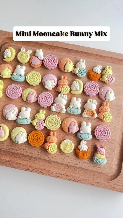 Mini Mooncake Bunny Mix – Crunchy Goat Milk, 1.8oz/50g, Assorted Designs