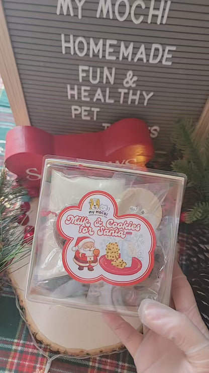 Cookies & Milk for Santa Gift Set (Life Size, Limited Edition), Dogs/Cats Meat Treats