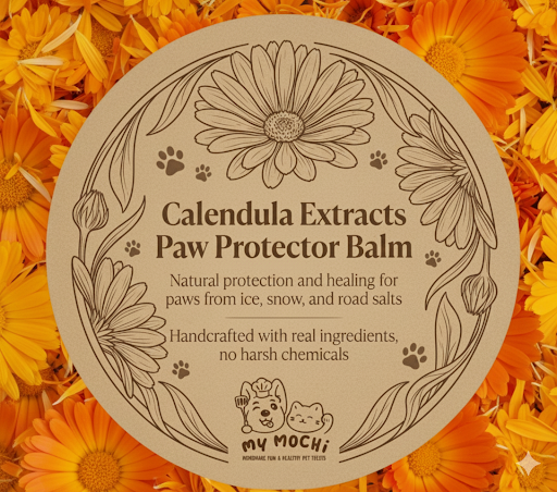 Handcrafted Calendula Extract Paw Protector Balm_Winter Treatment_0.7oz/20g (small batch)
