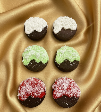 Festive Hot Fudge Covered Cookies (double layers of duck meat based) | Assorted Flavors & Designs | 3ct
