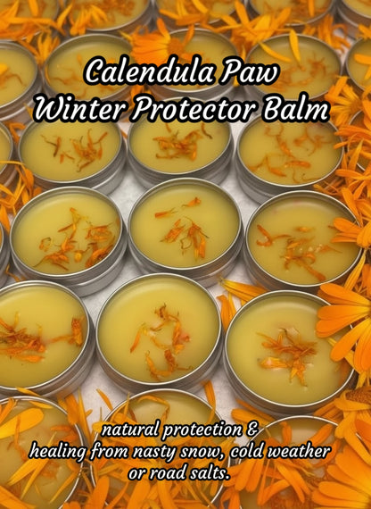 Handcrafted Calendula Extract Paw Protector Balm_Winter Treatment_0.7oz/20g (small batch)